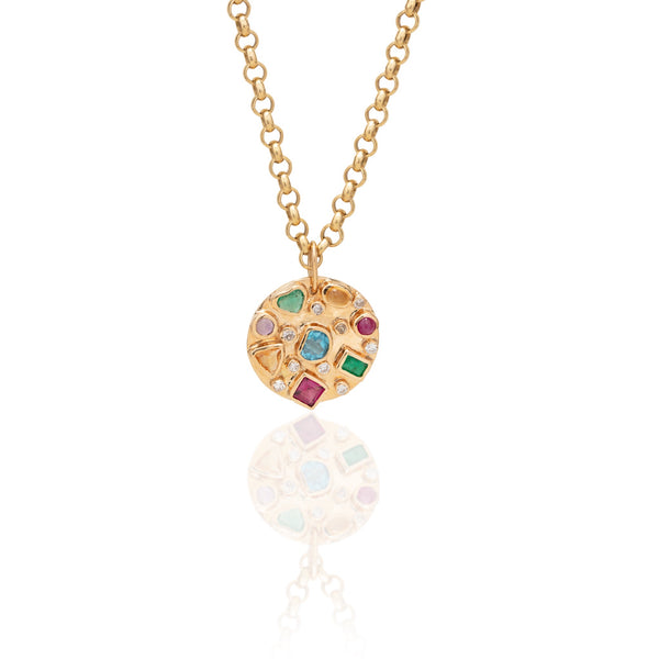 Confetti Disc pendant with Stardust